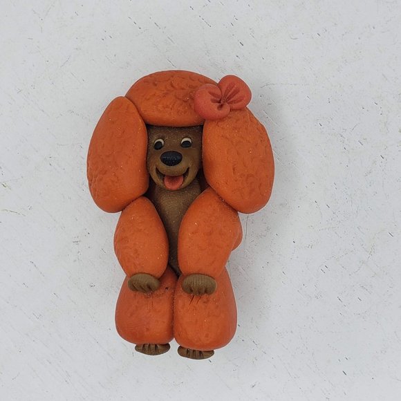 Poodle Magnet Fridge Kitchen Clay Polymer - Picture 1 of 4